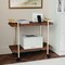 Martha Stewart Liam 2-Tier Walnut Mobile Wood Grain Office Storage and Printer Cart w/Polished Brass Frame NAN-JH-17107-BR-GLD-MS - alternate 6